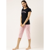 Women T-shirt & Capri Nightsuit-S / Pure Cotton