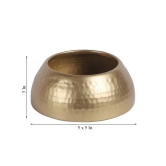 Metal Bowl Planter Set of 4-Gold