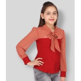 Cutecumber - Red Georgette Girls Top ( Pack of 1 ) - None