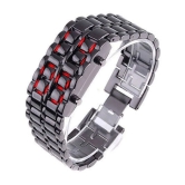 Rhonium Black Metal Digital Mens Watch