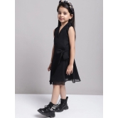 MINI & MING Girls V-Neck Sleeveless Georgette A-Line Dress