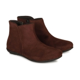 Ishransh Brown Women''s Ankle Length Boots - None