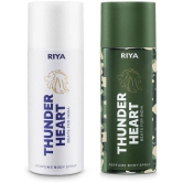 Riya Thunder Heart White & Green Deodorant Spray & Perfume For Men 300 ( Pack of 2 )