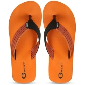 G Best Orange Mens Thong Flip Flop - None