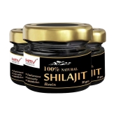 HMV Herbals Ayurveda Natural Shilajit / Shilajeet Resin (Pack of 20gm X 3) for Men & Women | Authentic & Pure Natural for Increased Strength & Stamina, Better Nutrient Absorption, Immunity B