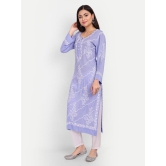 lucknowi chikankari hand embroidered long kurta