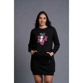 Dia De los Printed Black Sweatdress for Women L