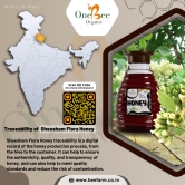 ONE BEE ORGANIC Honey | Rosewood Honey/Sheesham Flora Honey | Natural Flora Honey - 280 GM.