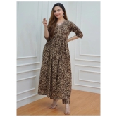 Trendy Brown Kurti Set-XL / Brown