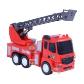 FRATELLI Plastic Pull and Go Friction Powered Car, Red FIRE Engine Big Truck