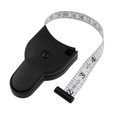 Automatic Telescopic Body Measuring Tape 60 inch(150cm),Lock Pin & Push Button Retract,Self-Tightening Body Measure,Retractable Accurate Waist Measuring Tape (Black)