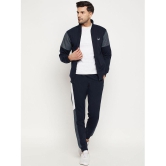 Wild West Navy Blue Fleece Regular Fit Striped Men''s Sports Tracksuit ( Pack of 1 ) - None