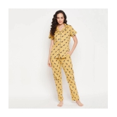 Clovia - Yellow Cotton Blend Womens Nightwear Nightsuit Sets ( Pack of 1 ) - None