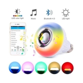 Music Light Bulb, E27 and B22 led Light Bulb with Bluetooth Speaker RGB Self Changing Color Lamp Built-in Audio Speaker for Home, Bedroom, Living Room, Party Decoration