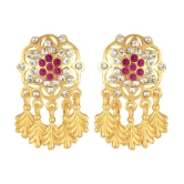 VIVASTRI Pink Stud Earrings ( Pack of 1 ) - Pink