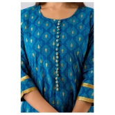 SVARCHI - Blue Cotton Womens Anarkali Kurti ( Pack of 1 ) - M