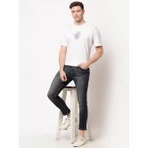 Men Slim Mid Rise Black Jeans