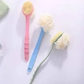 Bath Brush with 2-in-1 Bristles and Loofah