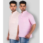 DESHBANDHU DBK - Multicolor Cotton Mens Regular Kurta ( Pack of 2 ) - None