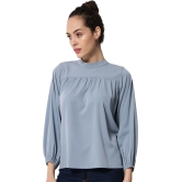 ALL WAYS YOU Women Top Crepe fabric  Sky Blue XS