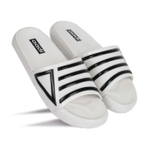 Aadi - White Mens Slide Flip Flop - None