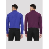 Maharaja - Multicolor Polyester Slim Fit Mens Formal Shirt ( Pack of 2 ) - 44