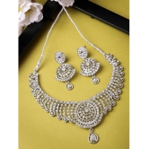 Sukkhi Silver Alloy Necklace Set ( Pack of 1 ) - Silver