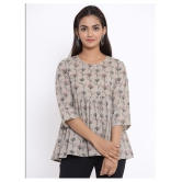 miravan Cotton Regular Tops - Beige - M