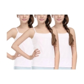 HAP Lovly white Camisole for Girls/inners for girls/spaghetti top/pack of 3 - None