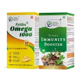 Fytika Omega 1000 and Immunity Booster: Heart Health, Boosts Immunity, For Men , Women - 60 capsules, 60 tablets