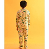 RAINING DINOSAUR LONG SLEEVES PYJAMA SET D - YELLOW-4-5 YEARS / 2N / YELLOW