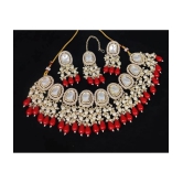 Padmavati Bangles Red Alloy Necklace Set ( Pack of 1 ) - Red