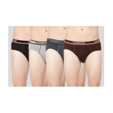 Pack of 5 Dollar Bigboss Assorted Solid Cotton Blend Men Brief - 90