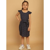 MINI & MING Girls Polka Dot Print Flutter Sleeve Fit & Flare Dress