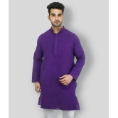 DESHBANDHU DBK - Purple Cotton Mens Regular Kurta ( Pack of 1 ) - None