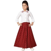 Aarika White Cotton Girls Lehenga Choli Set ( Pack of 1 ) - None