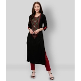 KIPEK - Black Rayon Womens Straight Kurti - XL