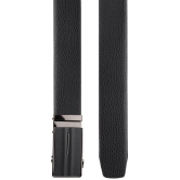 Zacharias - Black Leather Men's Casual Belt ( Pack of 1 ) - None