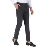 Playerz Poly Blend Slim -Fit Solid Grey Mens Trousers Single Pack - None