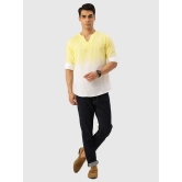 Bene Kleed Yellow Cotton Blend Mens Regular Kurta ( Pack of 1 ) - None