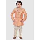 Arshia Fashions - Peach Silk Boys Sherwani ( Pack of 1 ) - None