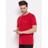 Lycos - Red Cotton Regular Fit Men's T-Shirt ( Pack of 1 ) - None