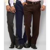 Inspire Clothing Inspiration - Multicolor Polycotton Slim - Fit Men's Formal Pants ( Pack of 3 ) - 46