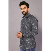 Anand Cotton Blend Regular Fit Printed Full Sleeves Mens Casual Shirt - Grey ( Pack of 1 ) - None