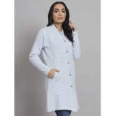 eWools.in Woollen Round Neck Women''s Buttoned Cardigans - Blue ( ) - None