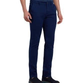 Pack of 2 Men Regular Fit Dark Blue Cotton Blend Trousers