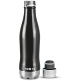 Milton New Duke 500 Thermosteel Hot and Cold Water Bottle, 420 ml, Black - Black