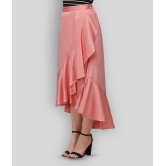 Smarty Pants Satin A-Line Skirt - Maroon Single - 38