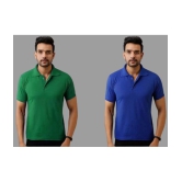 SKYRISE - Multicolor Cotton Blend Slim Fit Men's Polo T Shirt ( Pack of 2 ) - None