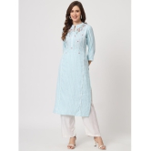 AMIRA'S INDIAN ETHNICWEAR - Blue Viscose Women's Straight Kurti ( Pack of 1 ) - None